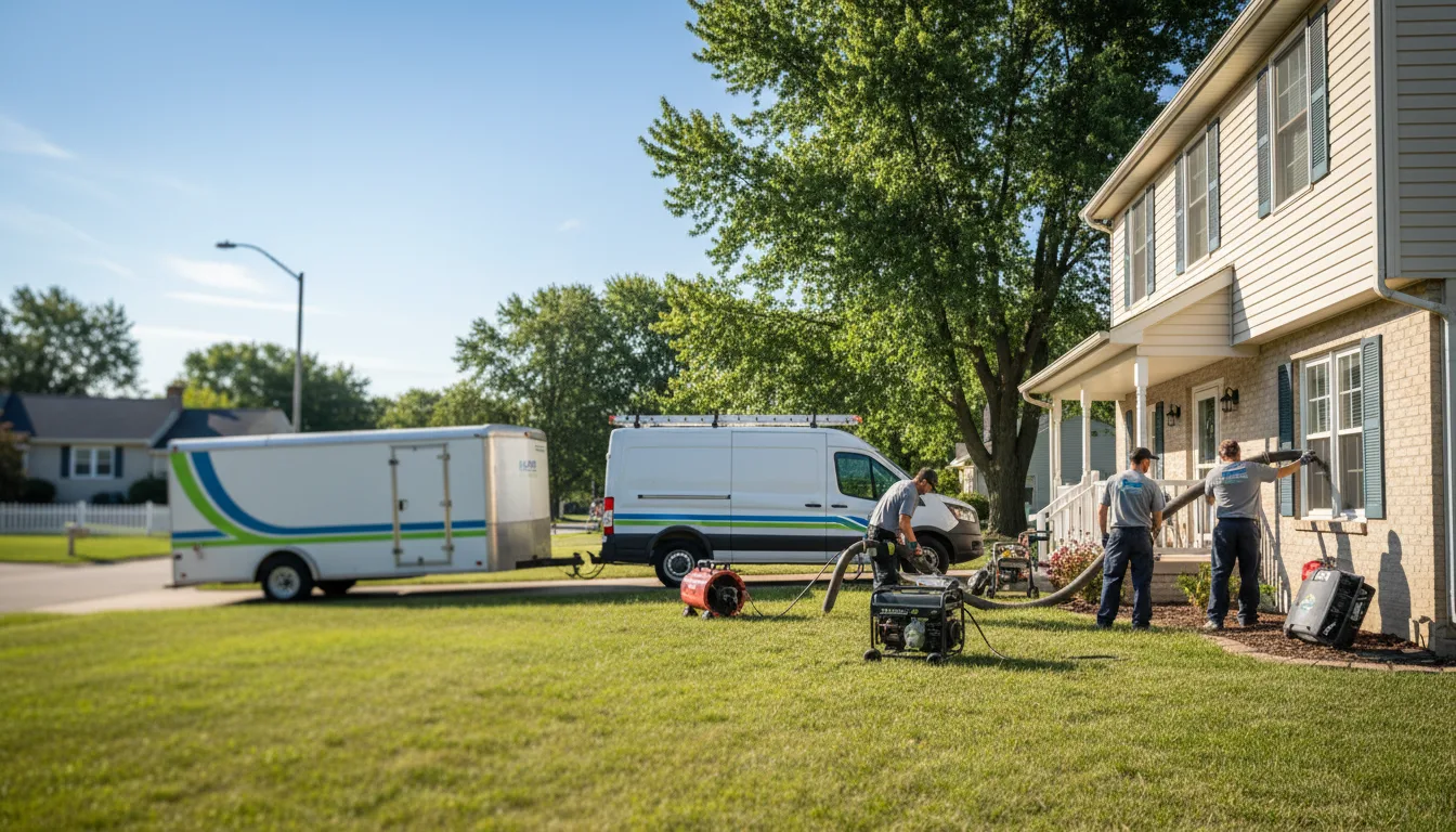 Flooded Basement Restoration And Cleanup With Repair in Freelandville, IN near me